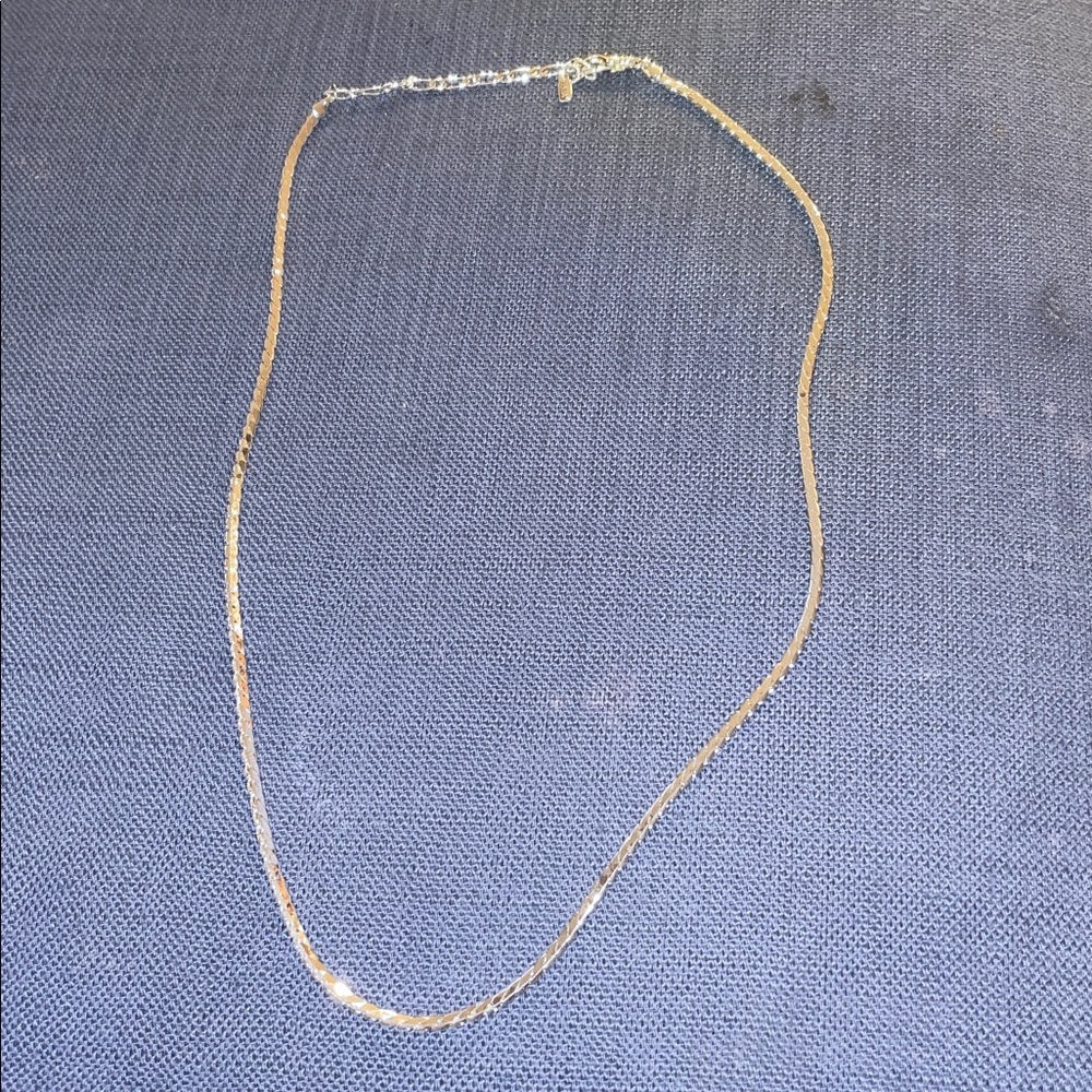 Jenny Bird Zeina Silver Chain Necklace 9 1/2”
